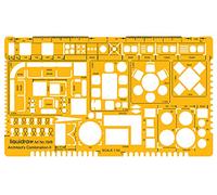 Liquidraw Scala 1:50 Architettonica Scala Righello Disegno Modello Stencil Architetto Forniture di Disegno Tecnico Architettura, Architettura Mobili Design Simboli per la Planimetria Interna Casa