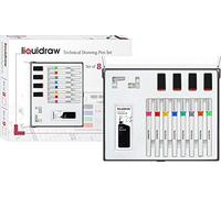 Liquidraw SET08 disegno tecnico, stile college set stazione con penna e inchiostro (confezione da 80), colore: Bianco