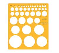 Liquidraw Stencil circolare | 45 cerchi di varie dimensioni | ideale per matematica, geometria o disegno | adatto per ingegneria, architettura e disegno | plastica trasparente resistente arancione