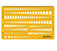 Liquidraw Stencil per design di gioielli, forme e dimensioni delle pietre, include cuore, ovale, cerchio e triangolo, essenziale per gioielliere per anelli, misura pietre preziose, plastica arancione