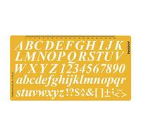 Liquidraw Stencil per lettere per calligrafia, artigianato in grassetto, corsivo inglese, lettere dell'alfabeto, numero simboli, modello di disegno maiuscolo, 20 mm e 15 mm lettere (corsico)