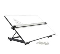Liquidraw Tavola da disegno A1, movimento parallelo, 88,9 x 63,5 cm, modello da tavolo 6 angoli di lavoro regolabili, include clip per tavolo da disegno e set quadrato per disegni, artisti, architetti