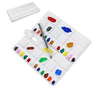 Liquidraw Tavolozza di pittura a 41 pozzi, grande tavolozza pieghevole per pittura acrilica, olio, acquerello, guazzo per artisti, studenti, bambini, artigianato fai da te, disegno, lezioni d'arte