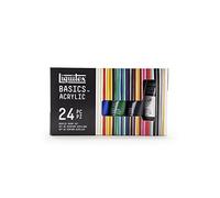 Liquitex 3699397 Basics - Pittura acrilica, Pigmenti per artisti monopigmentati, Resistente alla luce, durevole nel tempo, Finitura satinata, Set di colori 24 Tubetti da 22 ml