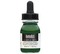 Liquitex 4260224 Colori acrilici fluidi professionali, inchiostro ad inchiostro, 30 ml, colore aerografo ad alta pigmentazione - Verde hooker permanente imit.