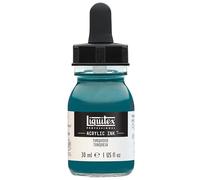 Liquitex 4260287 Colori acrilici fluidi professionali, inchiostro ad inchiostro, 30 ml, colore aerografo ad alta pigmentazione - Turchese