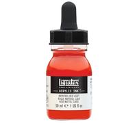 Liquitex 4260294 Colori acrilici fluidi professionali, inchiostro ad inchiostro, 30 ml, colore aerografo ad alta pigmentazione - Rosso naftolo chiaro