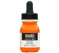 Liquitex 4260298 Colori acrilici fluidi professionali, inchiostro ad inchiostro, 30 ml, colore aerografo ad alta pigmentazione - Arancio giallo