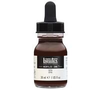 Liquitex 4260609 Colori acrilici fluidi professionali, inchiostro ad inchiostro, 30 ml, colore aerografo ad alta pigmentazione - Seppia