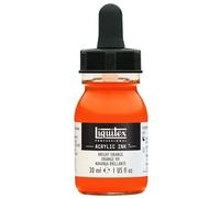 Liquitex 4260720 Colori acrilici fluidi professionali, inchiostro ad inchiostro, 30 ml, colore aerografo ad alta pigmentazione - Arancio brillante