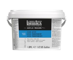 Liquitex 5337 Professional gesso trasparente, fondo universale per vernici acriliche, fondo resistente alla luce e all'invecchiamento, pronto all'uso - bottiglia da 1,89 litri, trasparente