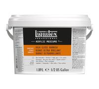 Liquitex 5344 Professional Vernice lucida per colori acrilici, vernice finale altamente elastica e universalmente applicabile in qualità d'archivio - Bottiglie da 1,89 litri, trasparenti