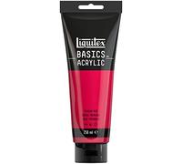 Liquitex 88700236 Basics - Pittura acrilica, Pigmenti per artisti monopigmentati, Resistente alla luce, durevole nel tempo, Finitura satinata, Tubo da 250 ml - Rosso Primario