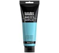 Liquitex 88700247 Basics - Pittura acrilica, Pigmenti per artisti monopigmentati, Resistente alla luce, durevole nel tempo, Finitura satinata, Tubo da 250 ml - Blu Chiaro Permanente