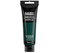 Liquitex 8870026 Basics - Pittura acrilica, Pigmenti per artisti monopigmentati, Resistente alla luce, durevole nel tempo, Finitura satinata, Tubo da 118 ml - Verde Di Ftalo