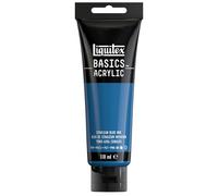 Liquitex 8870033 Basics - Pittura acrilica, Pigmenti per artisti monopigmentati, Resistente alla luce, durevole nel tempo, Finitura satinata, Tubo da 118 ml - Blu Ceruleo Imitazione