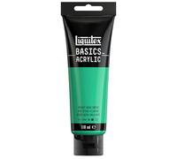 Liquitex 8870036 Basics - Pittura acrilica, Pigmenti per artisti monopigmentati, Resistente alla luce, durevole nel tempo, Finitura satinata, Tubo da 118 ml - Verde Acqua Brillante