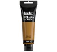Liquitex 8870049 Basics - Pittura acrilica, Pigmenti per artisti monopigmentati, Resistente alla luce, durevole nel tempo, Finitura satinata, Tubo da 118 ml - Giallo Bronzo