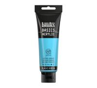 Liquitex 8870051 Basics - Pittura acrilica, Pigmenti per artisti monopigmentati, Resistente alla luce, durevole nel tempo, Finitura satinata, Tubo da 118 ml - Blu Chiaro Permanente