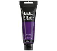 Liquitex 8870054 Basics - Pittura acrilica, Pigmenti per artisti monopigmentati, Resistente alla luce, durevole nel tempo, Finitura satinata, Tubo da 118 ml - Viola Prismatico