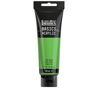 Liquitex 8870063 Basics - Pittura acrilica, Pigmenti per artisti monopigmentati, Resistente alla luce, durevole nel tempo, Finitura satinata, Tubo da 118 ml - Verde Lime