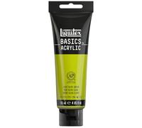 Liquitex 8870064 Basics - Pittura acrilica, Pigmenti per artisti monopigmentati, Resistente alla luce, durevole nel tempo, Finitura satinata, Tubo da 118 ml - Verde Oliva Chiaro