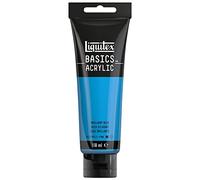 Liquitex 8870065 Basics - Pittura acrilica, Pigmenti per artisti monopigmentati, Resistente alla luce, durevole nel tempo, Finitura satinata, Tubo da 118 ml - Blu Brillante