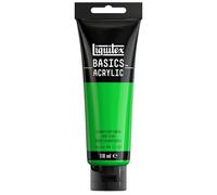 Liquitex 8870069 Basics - Pittura acrilica, Pigmenti per artisti monopigmentati, Resistente alla luce, durevole nel tempo, Finitura satinata, Tubo da 118 ml - Verde Fluorescente