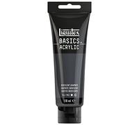 Liquitex 8870076 Basics - Pittura acrilica, Pigmenti per artisti monopigmentati, Resistente alla luce, durevole nel tempo, Finitura satinata, Tubo da 118 ml - Grafite Iridescente