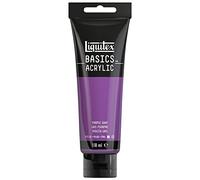 Liquitex 8870080 Basics - Pittura acrilica, Pigmenti per artisti monopigmentati, Resistente alla luce, durevole nel tempo, Finitura satinata, Tubo da 118 ml - Grigio Porpora