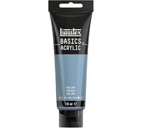 Liquitex 8870081 Basics - Pittura acrilica, Pigmenti per artisti monopigmentati, Resistente alla luce, durevole nel tempo, Finitura satinata, Tubo da 118 ml - Grigio Blu