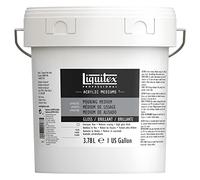 LIQUITEX 8870514 Medium di colata e colatura, impermeabile, non ingiallente, flessibile, aumenta il flusso della vernice - medio di colata per colori acrilici, secchio da 3,78 litri