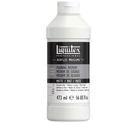 LIQUITEX 8870518 Medium di colata e colatura, impermeabile, non ingiallente, flessibile, aumenta il flusso della vernice - medio di colata opaco per vernice acriliche, flacone da 473 ml