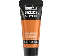 Liquitex Acrilico Basics - Tubo di Pittura Acrilica, Arancio Bruciato Metallizzato, 22 ml