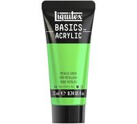 Liquitex Acrilico Basics - Tubo di Pittura Acrilica, Verde Metallizzato, 22 ml