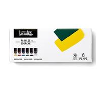 Liquitex Acrylic Gouache - Colore Acrilico Effetto Gouache - 6 Flaconi da 22 ml - Set Primari
