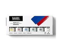 Liquitex Acrylic Gouache - Colore Acrilico Effetto Gouache - 6 Flaconi da 59 ml - Set Primari
