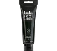 Liquitex 8870038 Basics - Pittura acrilica, Pigmenti per artisti monopigmentati, Resistente alla luce, durevole nel tempo, Finitura satinata, Tubo da 118 ml - Nero D' Avorio