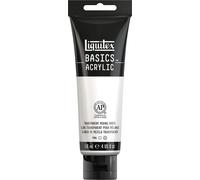 Liquitex 8870059 Basics - Pittura acrilica, Pigmenti per artisti monopigmentati, Resistente alla luce, durevole nel tempo, Finitura satinata, Tubo da 118 ml - Bianco Trasparente Per Mescolanze