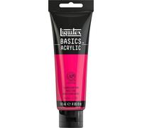 Liquitex 8870071 Basics - Pittura acrilica, Pigmenti per artisti monopigmentati, Resistente alla luce, durevole nel tempo, Finitura satinata, Tubo da 118 ml - Rosa Fluorescente