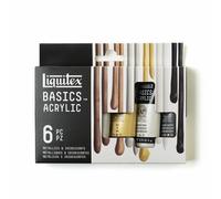 Liquitex Basics Pittura Acrilica Metallico & Iridescente Colori Set 6 X 22ml