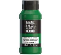 Liquitex BASICS - Vernice acrilica fluida da 118 ml, colore verde permanente