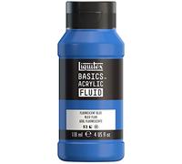 Liquitex BASICS - Vernice fluida acrilica, flacone da 118 ml, blu fluorescente