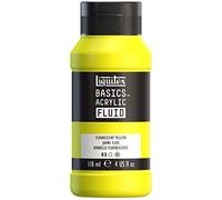 Liquitex BASICS - Vernice fluida acrilica, flacone da 118 ml, colore: giallo fluorescente