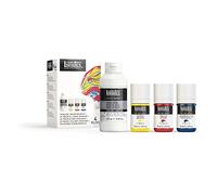 LIQUITEX LQX ACRYLIC MEDIUMS SET POURING MEDIUM IRIDISCENTE + SOFT BODY