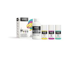 LIQUITEX LQX ACRYLIC MEDIUMS SET POURING MEDIUM MATE + SOFT BODY