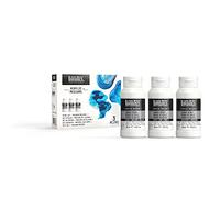 LIQUITEX 3699434 - Set di 3 flaconi da 118 ml, impermeabile, non ingiallisce, flessibile, aumenta il flusso di colore - 3 bottiglie da 118 ml, iridescenti, opache, lucide, trasparenti