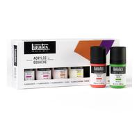 Liquitex Acrylic Gouache - Colore Acrilico Effetto Gouache - 6 Flaconi da 59 ml - Set Fluorescenti