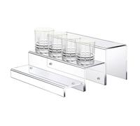 Liquor Bottles Shelves, Kitchen Wine Bottle Stands, 3 Tier Acrylic Display Riser Stand, Wines Rack Holder for Kitchen, Dining Room, Home Decoration, 14.57x11.22x5.51 inches