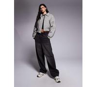 Liquor N Poker - Giacca bomber oversize in nylon marrone L
